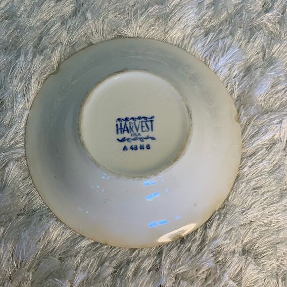 Harvest USA Red Transferware Dessert/Berry Bowl 6" - Picture 5 of 5